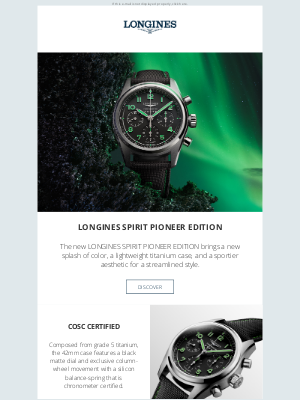 Longines Watch Co. - LONGINES SPIRIT PIONEER EDITION dressed in titanium