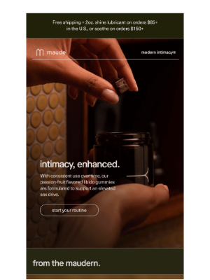 Maude - intimacy from the inside out.