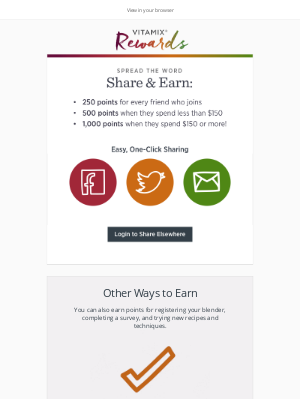 Vitamix - Refer a Friend & Earn Up to 1,000 Points!