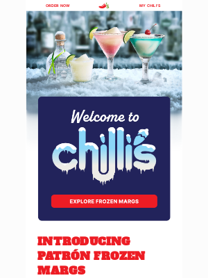 Chili's Grill & Bar - Introducing our NEW Patrón Frozen Margs 🍹❄️