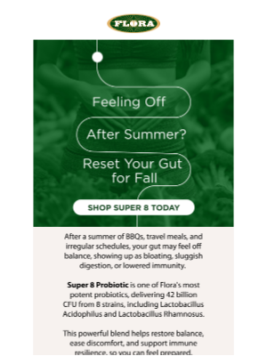 Flora Health - Is Your Gut Ready for Fall?