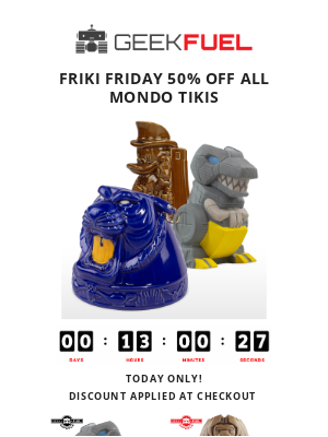 Geek Fuel - Friki Friday Deal! 50% OFF All Tiki Mugs x Mondo