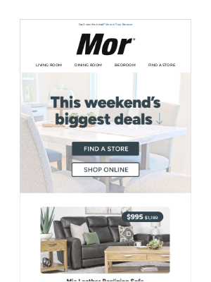 Mor Furniture for Less - Best deals of the sale inside ✉️