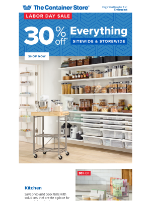The Container Store - 30% Off Everything Happening NOW!