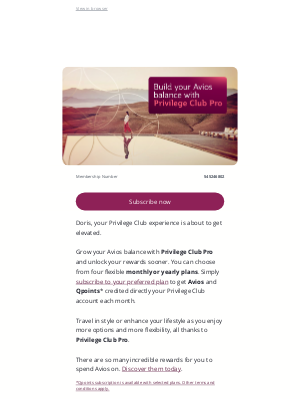 Qatar Airways - Doris, just landed: Privilege Club Pro