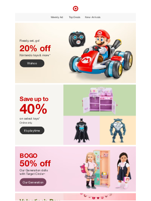 Target - 20% off Nintendo toys & more 🍄