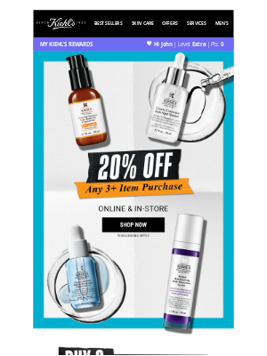 Kiehl's USA - Top Picks, Now 20% Off! Plus, A Free Gift.