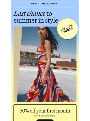 Rent the Runway - Get 10 styles/mo for $72