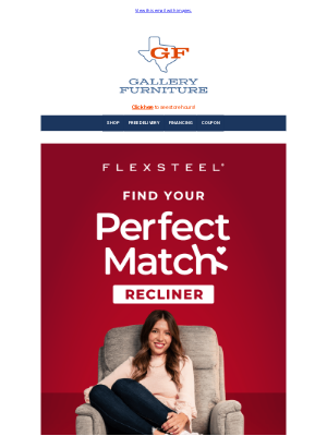 Gallery Furniture - Love at First Sit: Find Your Recliner Match