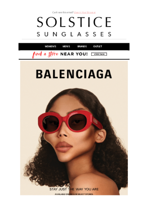 Solstice Sunglasses - New Balenciaga Sunglasses Have Arrived!