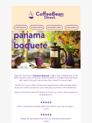 Coffee Bean Direct - Taste the Magic of Panama Boquete 🌟
