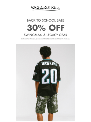 Mitchell & Ness Nostalgia Co - Back to School Sale | 30% Off Swingman Jerseys + Shorts!