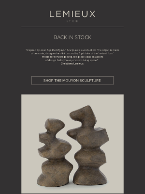 The Inside - Back in Stock: The Mguyon Sculpture