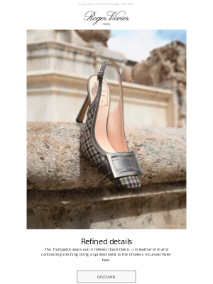 Roger Vivier Paris - The Trompette reimagined in checks