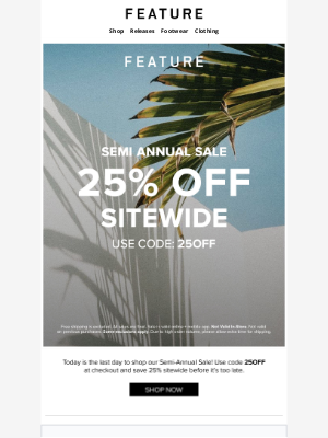 Feature Sneaker Boutique - LAST DAY: 25% Off