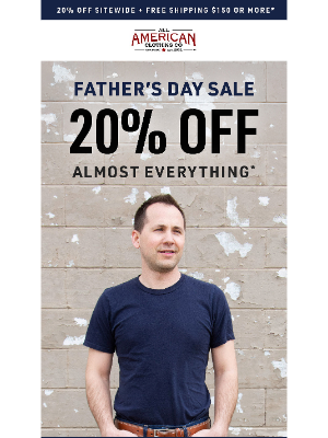 allamericanclothing - Father's Day Sitewide Sale 🙌