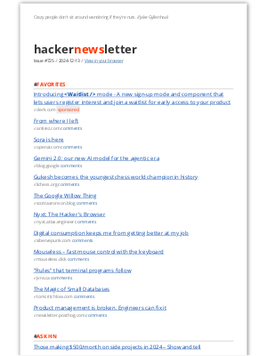 Hacker Newsletter #725