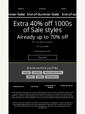 ASOS  - Extra 40% off 1000s of Sale styles