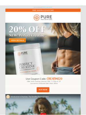 PurePrescriptions - 🔥 20% OFF 🆕 Perfect Creatine™ 💪✨ For Strength, Cognitive Function & More... 🧠💥