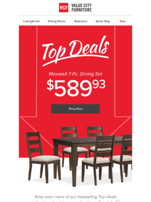 Value City Furniture - These Top Deals? They're the best(sellers). 💯