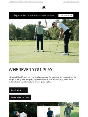 Adidas USA - Ultimate365 - Ready to go. Wherever you play