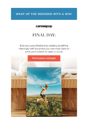CanvasPop - Final day: 55% off + Free Shipping ⏳