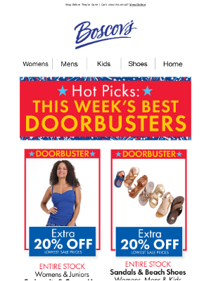 Boscov's - Red, White & Doorbusters – Shop This Week’s Hottest Deals!