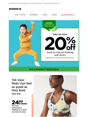 Kohl's - 20% off back-to-school must-haves? Yes, please!