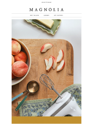 magnolia - Let’s get baking: Jo’s Skillet Peach Cobbler