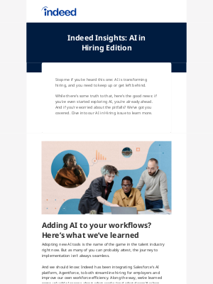 Indeed - Want to avoid AI in hiring headaches?