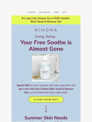 Kindra - Final Hours to Claim Your Free Gift 🎁
