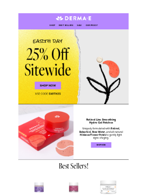Derma E - FINAL HOURS: 25% OFF Sitewide Ends for Real Tonight🌍