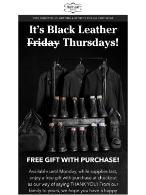 Thursday Boot Company - 🎁Free Gift With Purchase!
