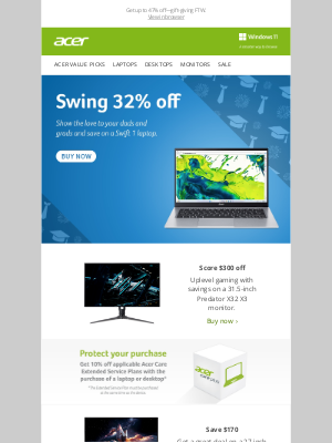 Acer - Celebrate dads and grads with up to $600 off 🎉