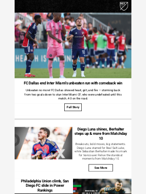 Major League Soccer - FC Dallas' epic win, Philadelphia Union rise & more from Matchday 10!