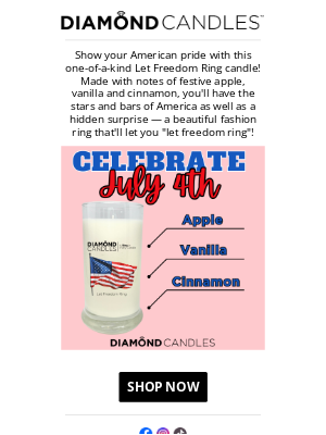 Diamond Candles - A fan favorite summer candle has returned!