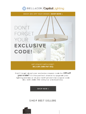 Bellacor - Shop Smart 💡 Save 25% and Beat the Tariffs