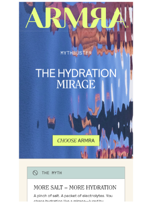 ARMRA - MYTHBUSTER: More Salt ≠ More Hydration