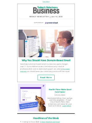 Today's Veterinary Business - Your Weekly News Is Here