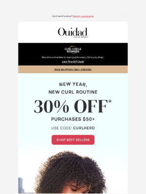 Ouidad - Your new year curl routine is 30% off 🌟