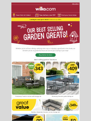 Wilko (United Kingdom) - Unbeatable prices on best-selling garden furniture!