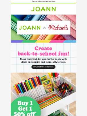 Joann Stores - Get ready for back-to-school with great deals inside --->