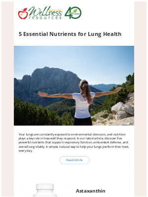 Wellness Resources - 5 Essential Nutrients for Lung Health