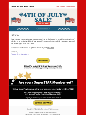 Polymer Clay Superstore - Create and Dazzle with 25% OFF! 🎆