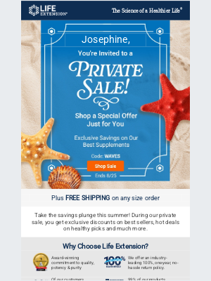 Life Extension - 🐚 Private Sale: Shop BIG Savings Just for You!