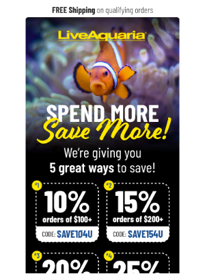 LiveAquaria - 🐠 Spend More, Save More – Up to 35% OFF!