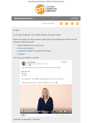 Content Marketing Institute - Only you 🧡