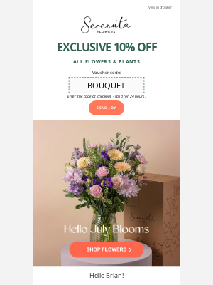 Serenata Flowers (United Kingdom) - Start July with a bunch of joy💐
