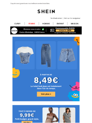 Shein (France) - À partir de 8,49€ ：inspirations pour vos prochains looks.