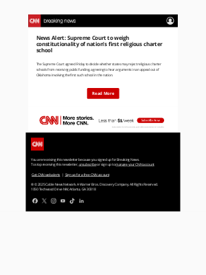 CNN - News Alert: Supreme Court to weigh constitutionality of nation’s first religious charter school